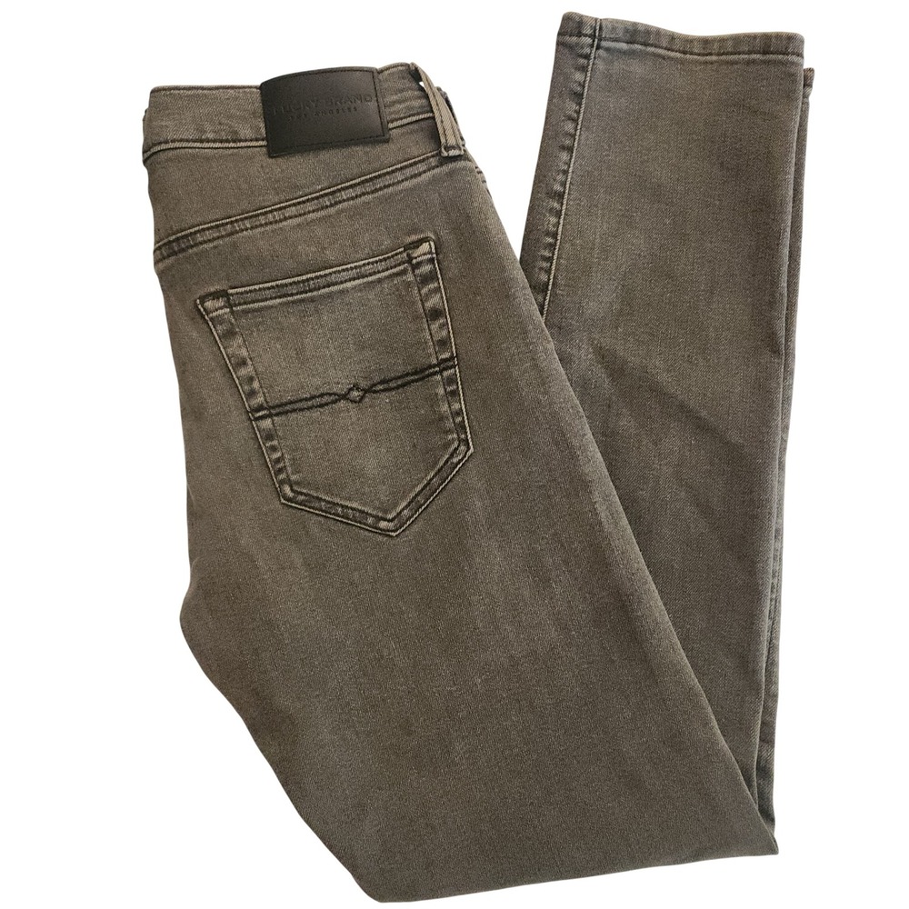 C89 Lucky Brand Mens Jeans‎ Gray Slim Fit Stretch Denim Pants Size 30x30